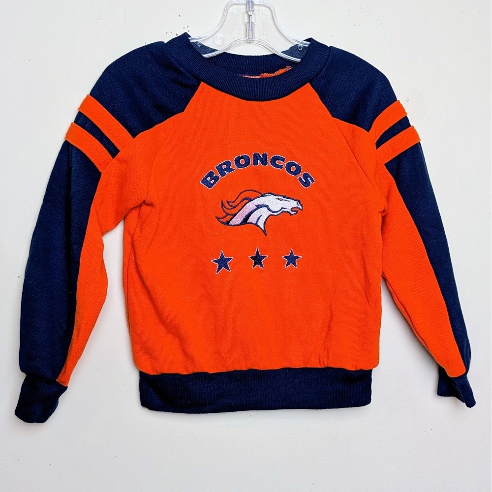 Vintage‎ Denver Broncos Park Bench Kids Crewneck Sweatshirt NFL 90s Toddler 2T